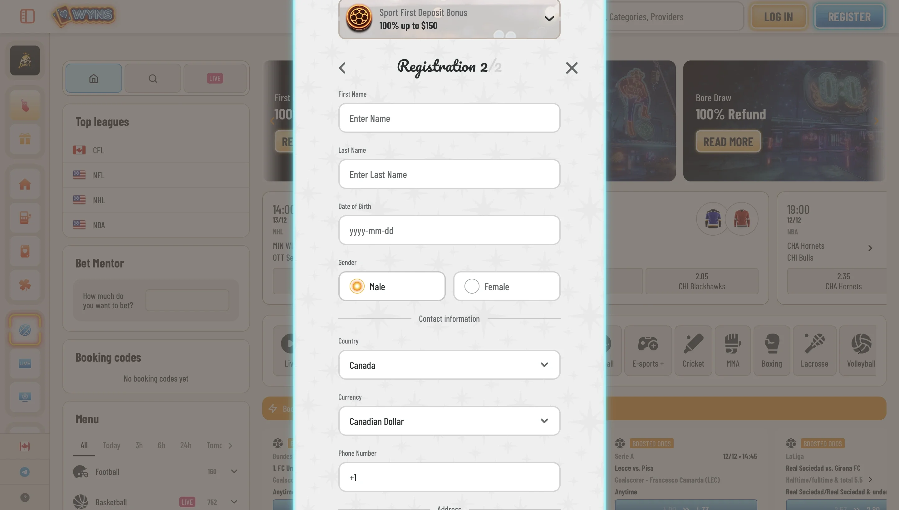Open an Account on Wyns-Step 4 Open an Account on Wyns-Step 4